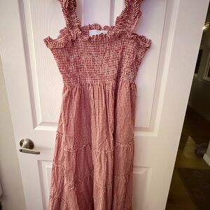 Hill House Ellie Nantucket Red Gingham Nap Dress